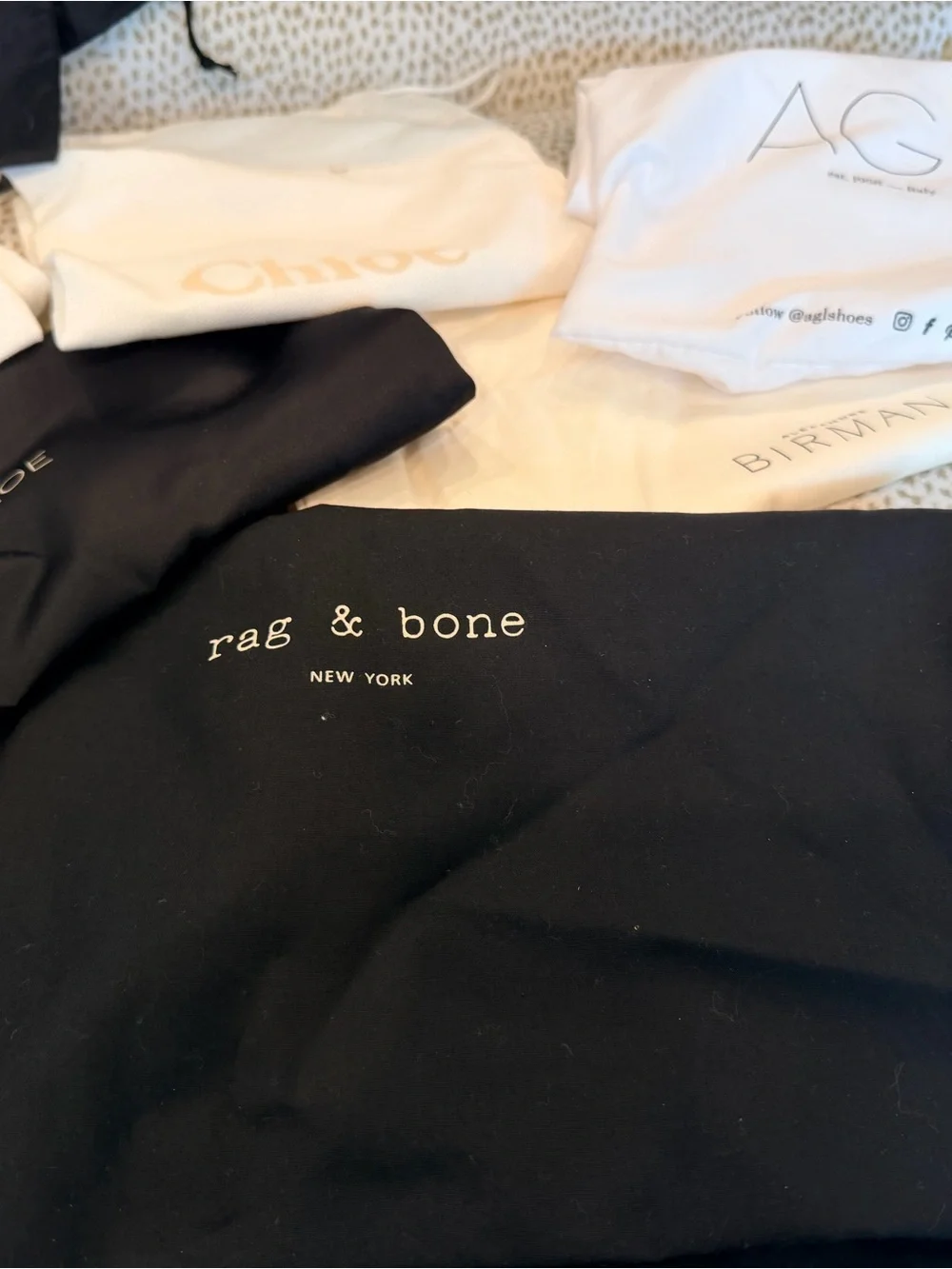 Valentino Garavani and more brands  Dust Bags (White, Black, Fuchsia)